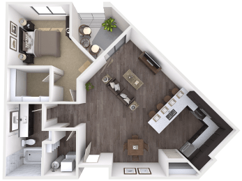 A2 floor plan at The View at Cascade Apartments, Scottsdale
