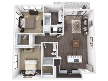 B1 floor plan at The View at Cascade Apartments, Arizona, 85255