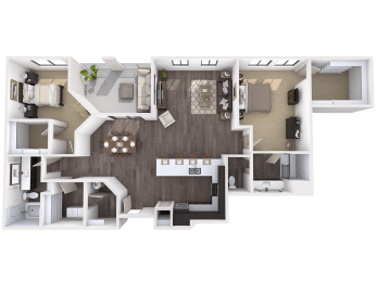 B3 floor plan at The View at Cascade Apartments, Scottsdale