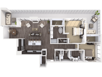 B4 floor plan at The View at Cascade Apartments, Arizona