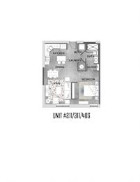Unit 211_311_405 Floorplan at Wheelhouse Lofts, Dayton, OH