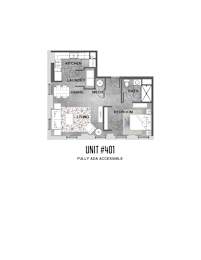 Unit 401 Floorplan at Wheelhouse Lofts, Ohio