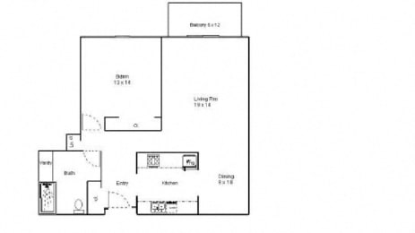  Floor Plan One Bedroom One Bath
