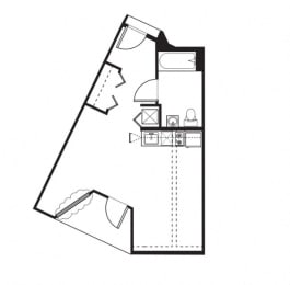 A5.4 Floor Plan at One Santa Fe Residential, Los Angeles, CA