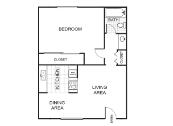  Floor Plan 1Bed1Bath
