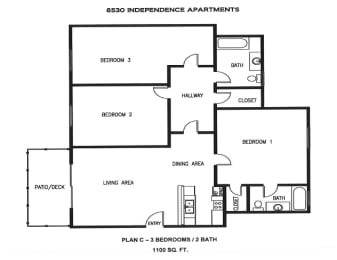  Floor Plan 3Bed2Bath