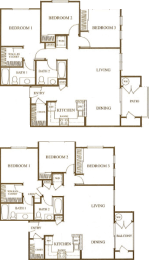 Three Bedroom C Floor Plan at Valencia at Gale Ranch, California, 94582