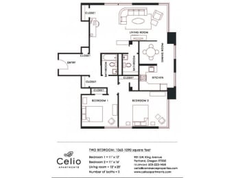 the floor plan for the condo is available for rent