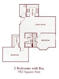  Floor Plan Two-Bedroom
