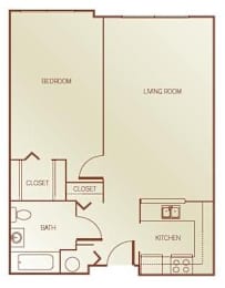  Floor Plan Two-Bedroom