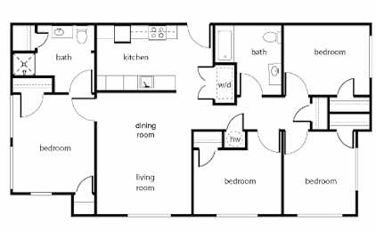  Floor Plan Four-Bedroom