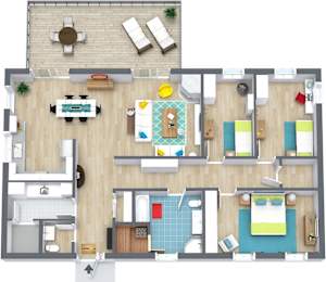 a floor plan of a house