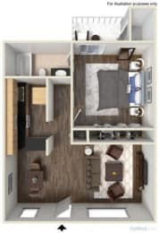 Floorplan at Fountain Plaza Apartments, 2345 N. Craycroft, Tucson, AZ