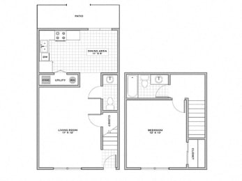 One bedroom townhouse for rent
