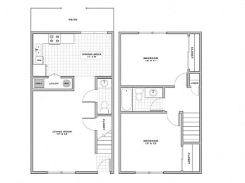 2 bedroom towhnhouse for rent