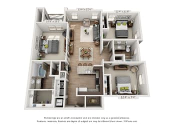  Floor Plan Morehouse with 2 Car Garage Tandem