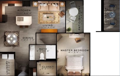 Gilreath Floor Plan at Residences at Century Park, Greer, SC 29650