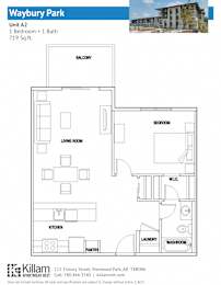 Unit A2 1 Bedroom + 1 Bath