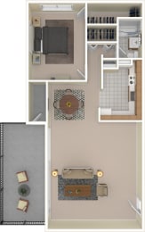  Floor Plan One Bedroom
