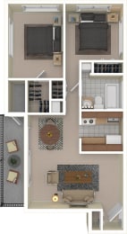  Floor Plan Two Bedrooms