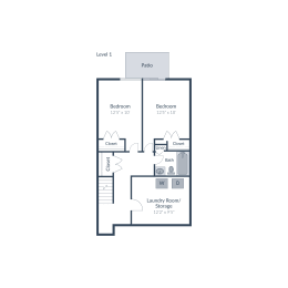 5 Bedroom 2.5 Bath Townhome Floor Plan at The Brook at Columbia, Maryland