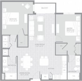 Almeria Floor Plan at The Manor at CityPlace, Doral, FL, 33122