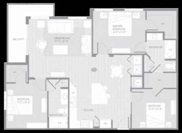 Granada Floor Plan at The Manor at CityPlace, Doral
