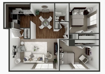 two bedroom apartment floor plan