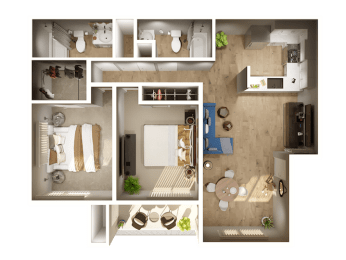 Harbor Cliff Apartments 2 Bedroom Apartment Floor Plan