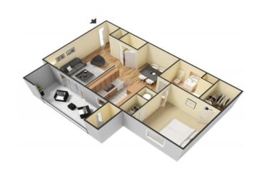 The Cortez floor plan. l Canyon Vista Apartments in Sparks NV
