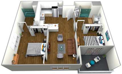 The Roy 2 Bedroom Apartment Type C Floor Plan