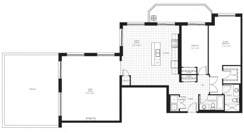 Floor Plan  Juliana Place Apartments 2 bedroom + 2 bathroom apartment floor plan in Woodstock, ON
