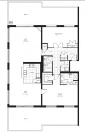 Floor Plan  Juliana Place Apartments 2 bedroom + 2 bathroom apartment floor plan in Woodstock, ON