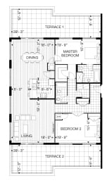 Floor Plan  Juliana Place Apartments 2 bedroom + 2 bathroom apartment floor plan in Woodstock, ON