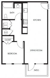 1 bed 1 bath A at 8000 Uptown Apartments, Colorado