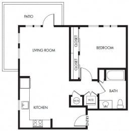 1 bed 1 bath B at 8000 Uptown Apartments, Colorado 80021