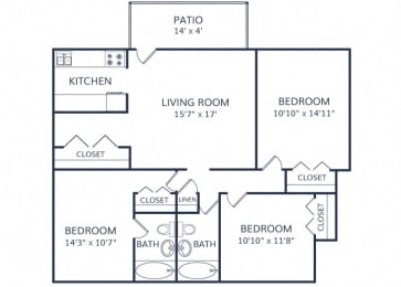 The Skyler Apartment 3 bed 2 bath