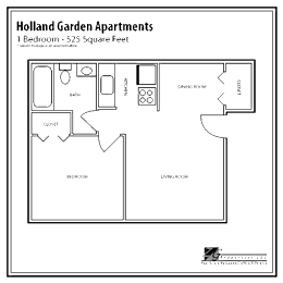  Floor Plan 1 Bedroom