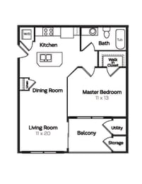 1 bed 1 bath at Arterra Place Apartments, Aurora, CO, 80017
