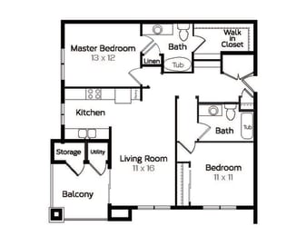 2 bed 2 bath at Arterra Place Apartments, Aurora, Colorado