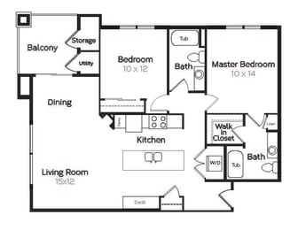 2 bed 2 bath A at Arterra Place Apartments, Aurora