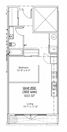  Floor Plan One Bedroom A
