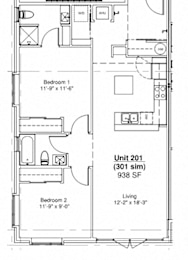  Floor Plan Two Bedroom