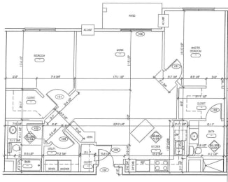 2 bedroom floor plan at Cascades of Mandan, Mandan, ND