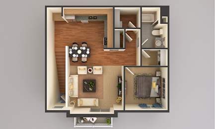 1 Bedroom floor plan
