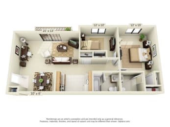 Floor Plan 2 Bedroom