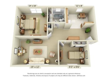  Floor Plan 2 Bedroom