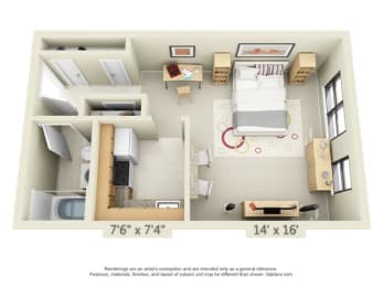  Floor Plan Studio A