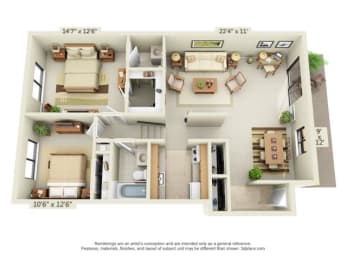  Floor Plan 2 Bedroom_1115