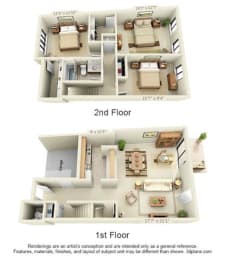  Floor Plan 3 Bedroom Townhouse